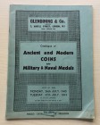 Glendening & Co. Catalogue of Ancient and Modern Coins and Military & Naval Medals. London 26-27 July 1943. Brossura ed. pp. 32, lotti 441. Buono stat...