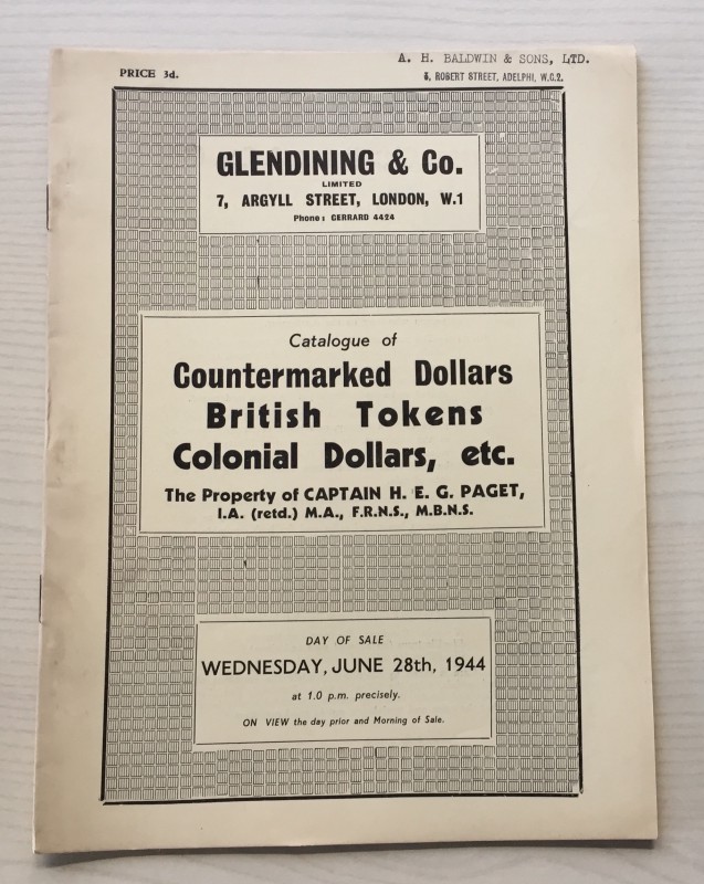Glendening & Co. Catalogue of Countemarked Dollars British Tokens, Colonial Doll...