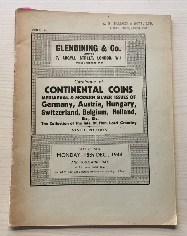 Glendining & Co. Catalogue of Continental Coins Mediaeval & Modern Silver Issues...