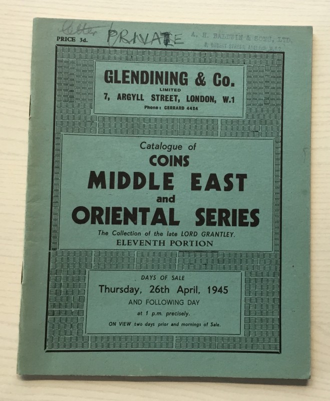 Glendining & Co. Catalogue of Coins Middle East and Oriental series, Numismatic ...