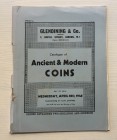 Glendining & Co. Catalogue of Ancient & Modern Coins . London 28 April 1948. Brossura ed. pp. 19, lotti 284.Copertina staccata Buono stato.
