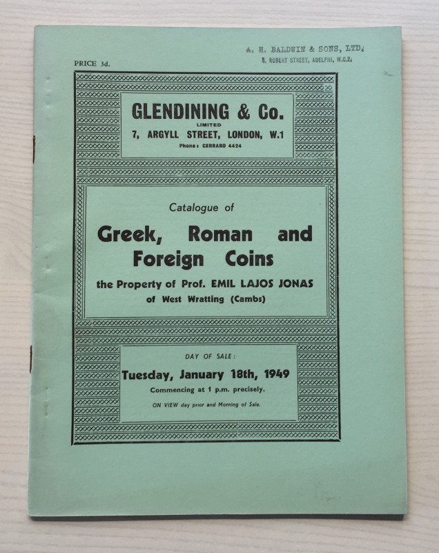 Glendining & Co. Catalogue of Greek, Roman and Foreign Coins the property of Emi...
