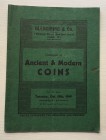Glendining & Co. Catalogue of Ancient & Modern Coins . London 18 October 1949. Brossura ed. pp. 16, lotti 215. Buono stato.