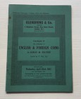 Glendining & Co. Catalogue of the Collection of English & Foreign Coins in Gold & Silver formed by A. Hill, Esq. London 23 April 1952. Brossura ed. pp...