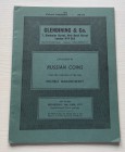 Glendening & Co. Catalogue of Russian Coins from the Collection of the late Michele Baranowsky. London 14 June 1972. Brossura ed. pp. 19, lotti 228, t...