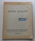 Hess A. Katalog 224 Antike Munzen, Sammlung K.D. 18 Februar 1936. Brossura ed. pp. 72, lotti 2130, tavv. 7 in b/n. Con lista prezzi di valutazione. Ex...