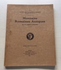 Naville & Co. VIII Catalogue de Monnaies Romaines Antiques en Or, Argent et Bronze. Composant la Collection de Feu Clarence S. Bement. de Philadelphie...
