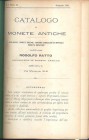 RATTO RODOLFO – Genova 1901 N° 7 parte II. Aes Grave – monete greche-romane consolari ed imperiali, monete bizantine. pp. 65, nn. 898-2142. ril. cart....