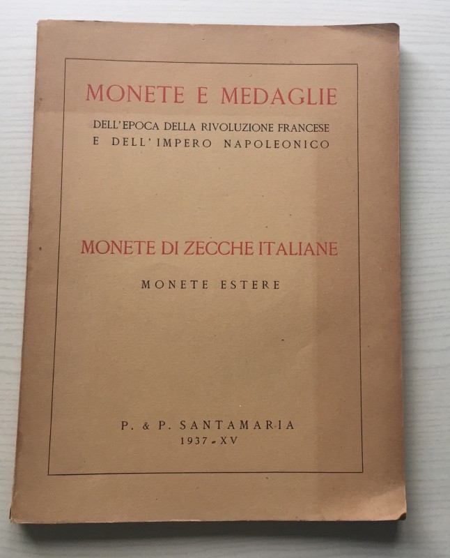 Santamaria P.& P. Monete e Medaglie dell'Epoca della Rivoluzione Francese e dell...