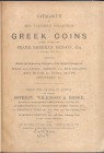 SOTHEBY,WILKINSON & HODGE –London 3-2-1909. Catalogue of the valuable collection Greek coins formed by the late Frank Scherman Benson, Esq. di Brookly...