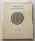 Sternberg F. Auktion VII, Antike Munzen Griechen, Romer, Byzantiner. Zurich 24-25 November 1977. Brossura ed. pp. 140, lotti 1315, tavv. LXVI in b/n. ...