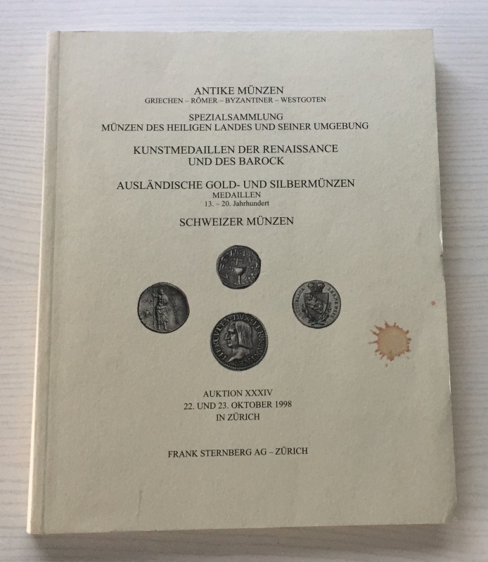Sternberg F. Auktion XXXIV, Antike Munzen Griechen, Romer, Byzantiner, Westgoten...