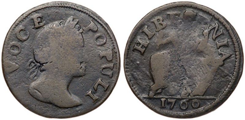 1760 Hibernia-Voce Populi Halfpenny. VG7

1760 Hibernia-Voce Populi Halfpenny....