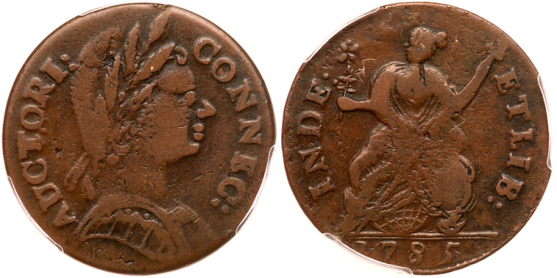 1785 Connecticut Copper. Bust Right, Miller 3.2-L. PCGS VF25

1785 Connecticut...