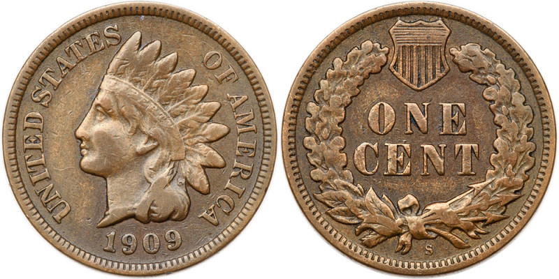 1909-S Indian Head Cent. VG8

1909-S Indian. VG-8. Estimated Value $200 - 225 ...