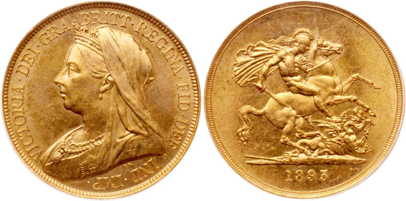 Great Britain. Five Pounds, 1893. PCGS MS63

Great Britain. Five Pounds, 1893....