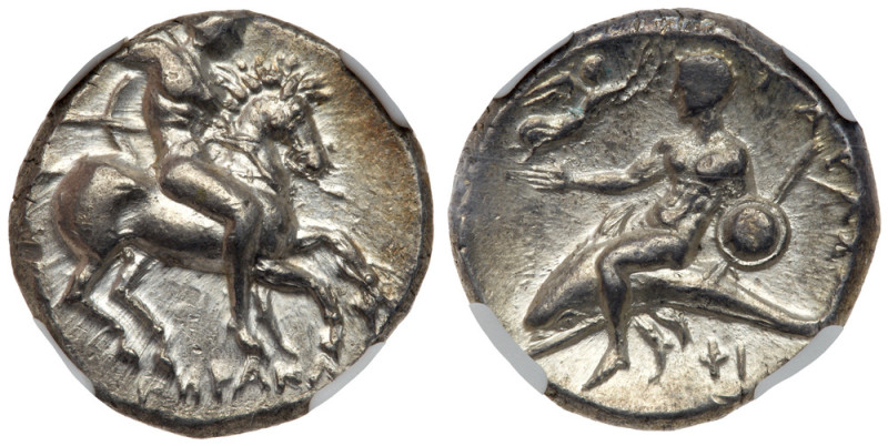 Calabria, Taras. Silver Nomos (7.92 g), ca. 302-290 BC

Calabria, Taras. Silve...