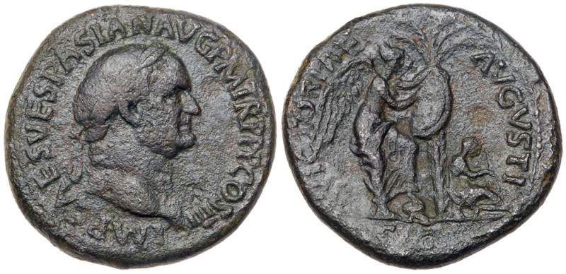 Vespasian. Æ Sestertius (22.53 g), AD 69-79. VF

Vespasian. &AElig; Sestertius...