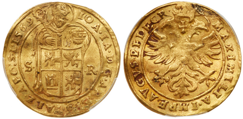 Austria: Salzburg. 2 Ducats, 1569-SR. PCGS EF

Austria: Salzburg. 2 Ducats, 15...