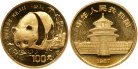 China (People's Republic). 100 Yuan, 1987-S. PCGS MS69