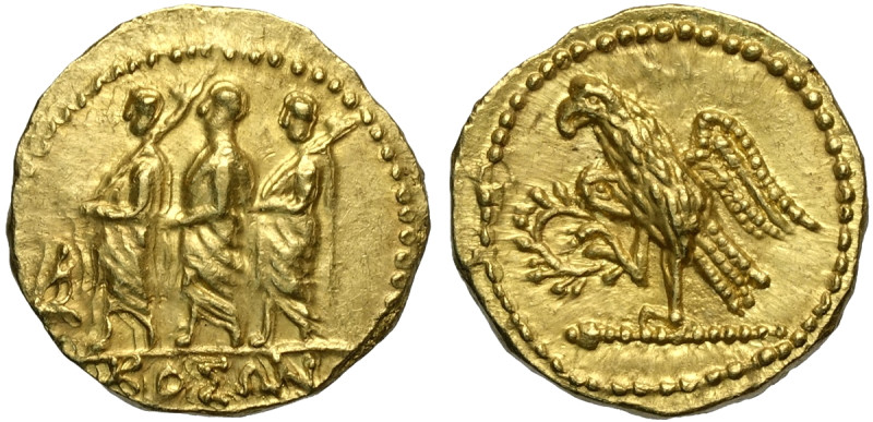 Regno di Tracia (I Sec a.C.), Statere (50-25 a.C.), Coson, Au 20 mm 8,33 g , SNG...