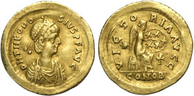 Teodosio II (402-450), Semisse, Costantinopoli, Au 18 mm 2,21 g , Sear-21161, BB