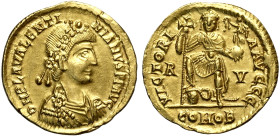 Valentiniano III (425-455), Solido, Ravenna, Au 21 mm 4,47 g , Sear-21265, SPL