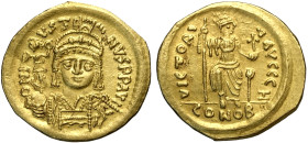 Giustino II (565-578), Solido, Costantinopoli, Au 21 mm 4,35 g , Sear-345, q.SPL