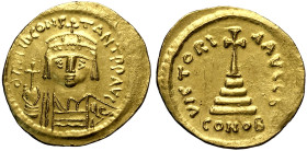 Tiberio II Costantino (578-582), Solido, Costantinopoli, Au 22 mm 4,47 g , Sear-422, q.FDC