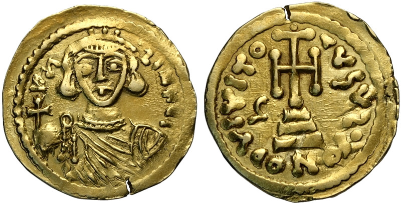 Benevento, Godescalco (739-742), Solido, RR MIR-159 Au 21 mm 3,72 g , BB+