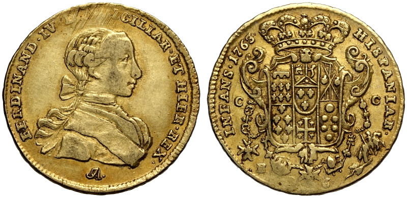 Napoli, Ferdinando IV di Borbone (1759-1816), Oncia napoletana da 6 Ducati 1763,...