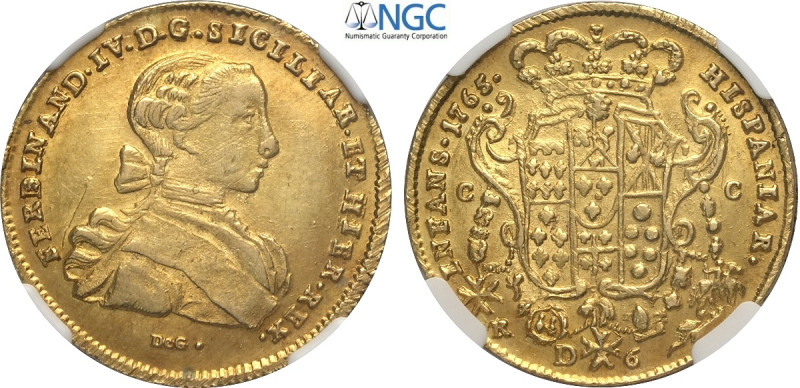 Napoli, Ferdinando IV di Borbone (1759-1816), Oncia napoletana da 6 Ducati 1765-...