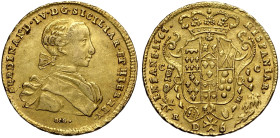 Napoli, Ferdinando IV di Borbone (1759-1816), Oncia napoletana da 6 Ducati 1767, Au 26,5 mm 8,82 g , SPL