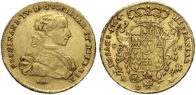 Napoli, Ferdinando IV di Borbone (1759-1816), Oncia napoletana da 6 Ducati 1767, Au 26,5 mm 8,82 g , BB-SPL