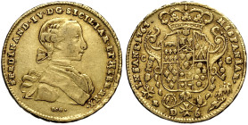 Napoli, Ferdinando IV di Borbone (1759-1816), Oncia napoletana da 6 Ducati 1767, Au 26,5 mm 8,81 g , BB+