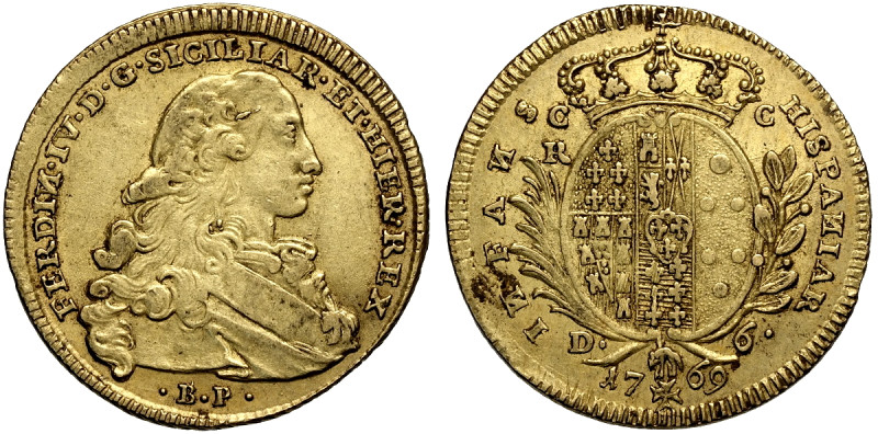 Napoli, Ferdinando IV di Borbone (1759-1816), Oncia napoletana da 6 Ducati 1769,...
