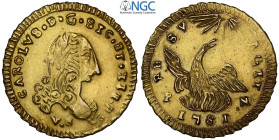 Palermo, Carlo di Borbone (1734-1759), Oncia d'oro 1751, Au 22 mm , in Slab NGC MS61