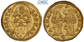 Roma, Leone X (1513-1521), Ducato papale, RR Munt-6 Fr-47 Au 25 mm 3,46 g , conservazione eccezionale per questa emissione, tra i migliori apparsi in ...