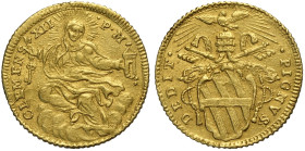 Roma, Clemente XII (1730-1740), Zecchino sd con DEDIT PIGNVS, Au 21 mm 3,40 g , BB-SPL