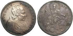 Roma, Benedetto XIV (1740-1758), Scudo 1754-XIV, Dav-1459 Ag 42 mm , q.SPL