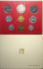 Città del Vaticano, Pio XII (1939-1958), Serie Divisionale con oro 1958 (9), nel cartoncino originale, FDC
