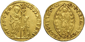 Venezia, Alvise III Mocenigo (1722-1732), Zecchino, Au 21 mm 3,50 g , graffietti al dritto altrimenti SPL