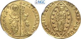 Venezia, Pietro Grimani (1741-1752), Zecchino, Au 21 mm 3,53 g , in slab NGC MS63