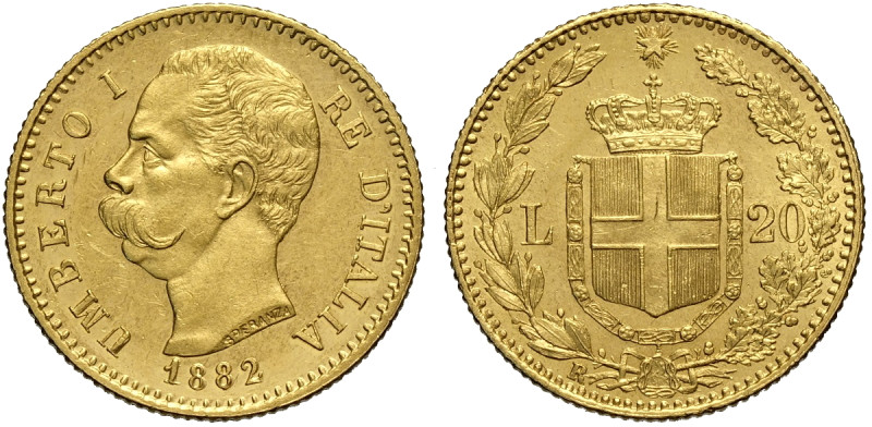 Regno d'Italia, Umberto I (1878-1900), 20 Lire 1882, Au 21 mm , ex asta Inasta-1...