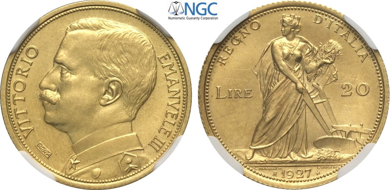 Regno d'Italia, Vittorio Emanuele III (1900-1943), 20 Lire 1927 Aratrice, RRRR c...