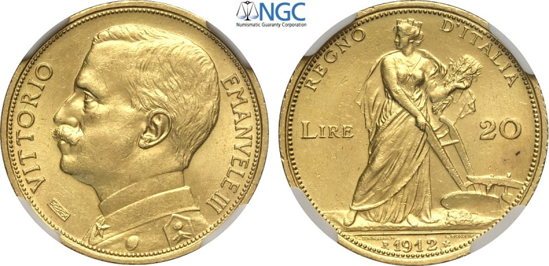 Regno d'Italia, Vittorio Emanuele III (1900-1943), 20 Lire 1912, Rara Au 21 mm ,...