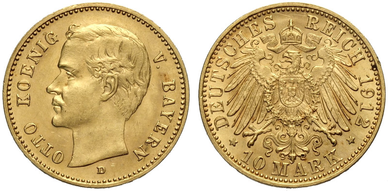 Germany Bavaria, Otto (1886-1913), 10 Mark 1912-D Munich, Au 20 mm , SPL+