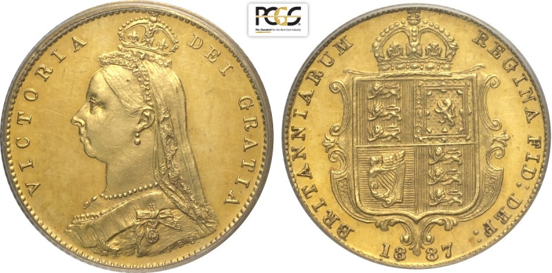 Great Britain, Victoria (1837-1901), Proof Half Sovereign 1887 London, Au 19 mm ...