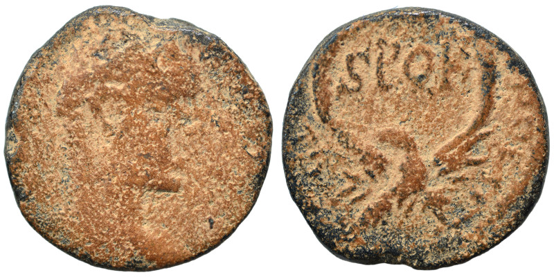 JUDAEA. Caesarea Maritima. Severus Alexander, 222-235. Ae (bronze, 5.23 g, 19 mm...