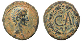 SYRIA, Seleucis and Pieria. Antioch. Augustus, 27 BC-14 AD. As (bronze, 11.01 g, 25 mm). [AVGVSTVS] Bare head of Augustus to right. Rev. Large C A wit...